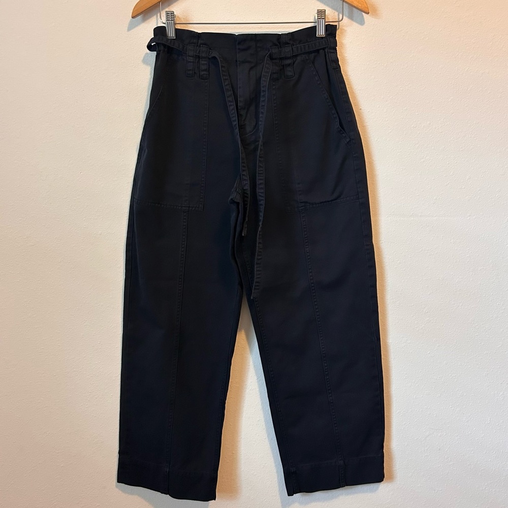 A.L.C Women’s 4 Black Cargo Deep Pockets Belted Pants